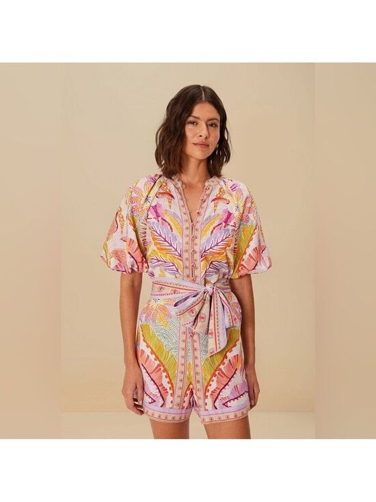 FARM Rio Other - Farm Rio Pearl Jungle Dots Romper